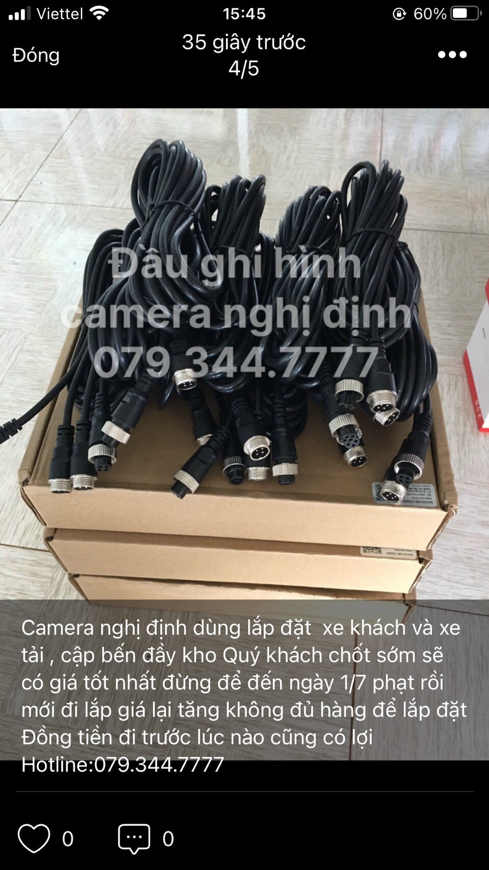 Dây jak camera hành trình theo nghị định 10